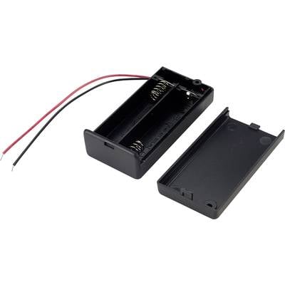 Elemtartó ceruzaelemhez 2x AA, vezetékes, TRU COMPONENTS SBH-321-3A