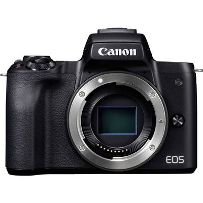 Canon EOS M50 Rendszer-fényképezőgép  Ház, Akkuval 24.1 Megapixel Fekete 4k videó, Bluetooth, Kihajtható kijelző, Érintő