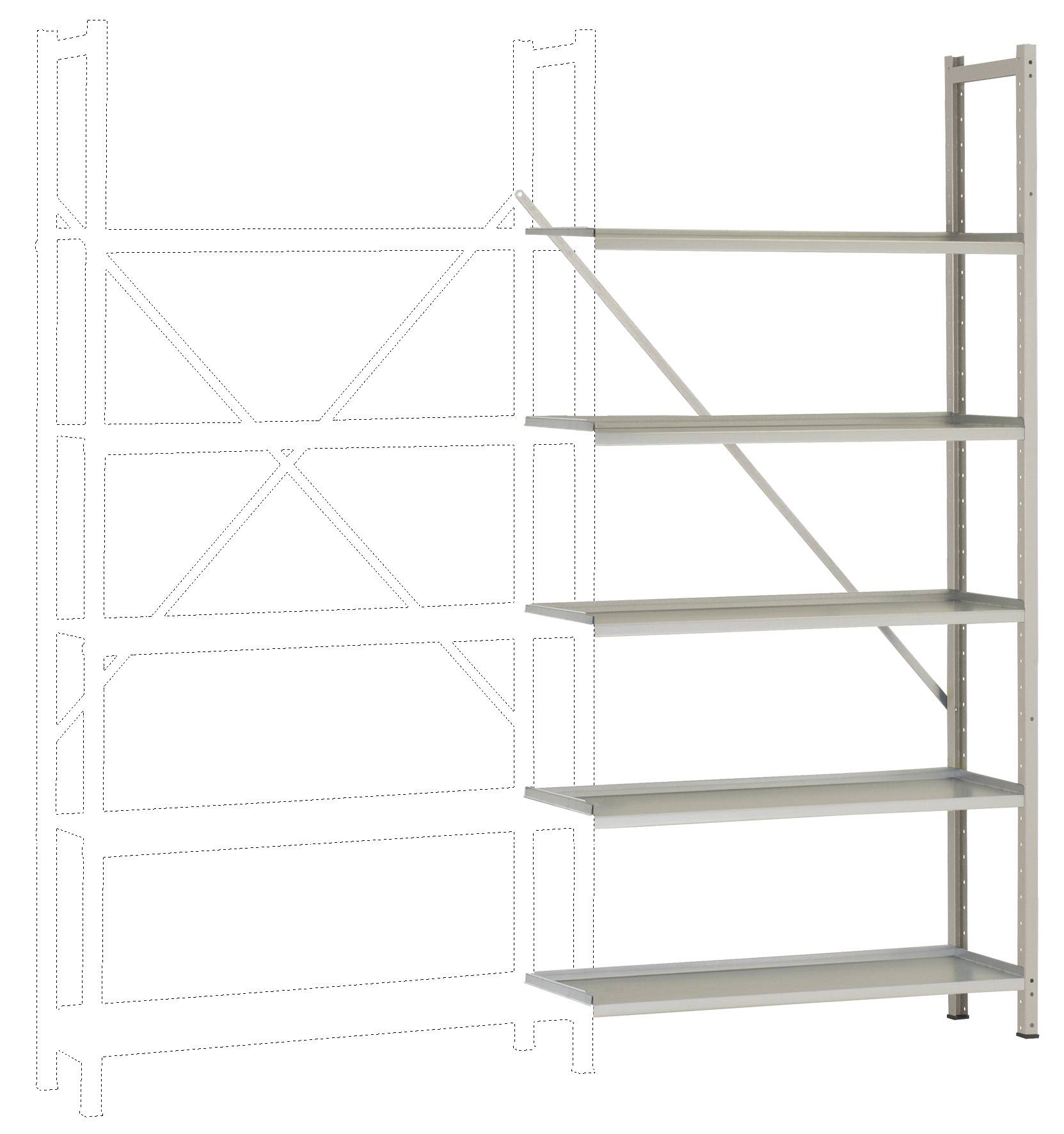 Manuflex RA3252.7035 Raktári polc ráépíthető modul (Sz x Ma x Mé) 90 x 1.9 x 30 mm Élénk szürke (RAL 7035)