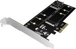 RaidSonic IB-PCI209 PCIe kártya, 2x M.2 SSD a SATA III-hoz és PCIe x4 host