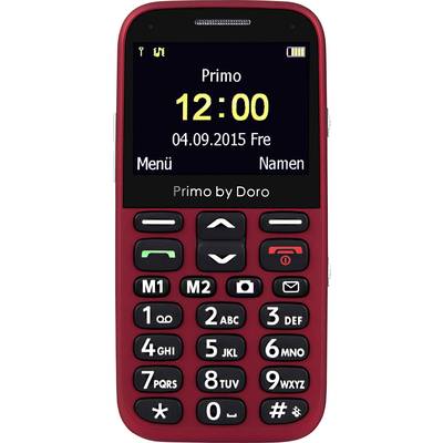 doro 366 Mobiltelefon időseknek Töltőállomással, SOS gomb Piros