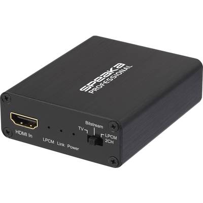 SpeaKa Professional Audio Extraktor SP-AE-H/TC-04v2 [HDMI - HDMI, Toslink, Jack, RCA] 3840 x 2160 Pixel