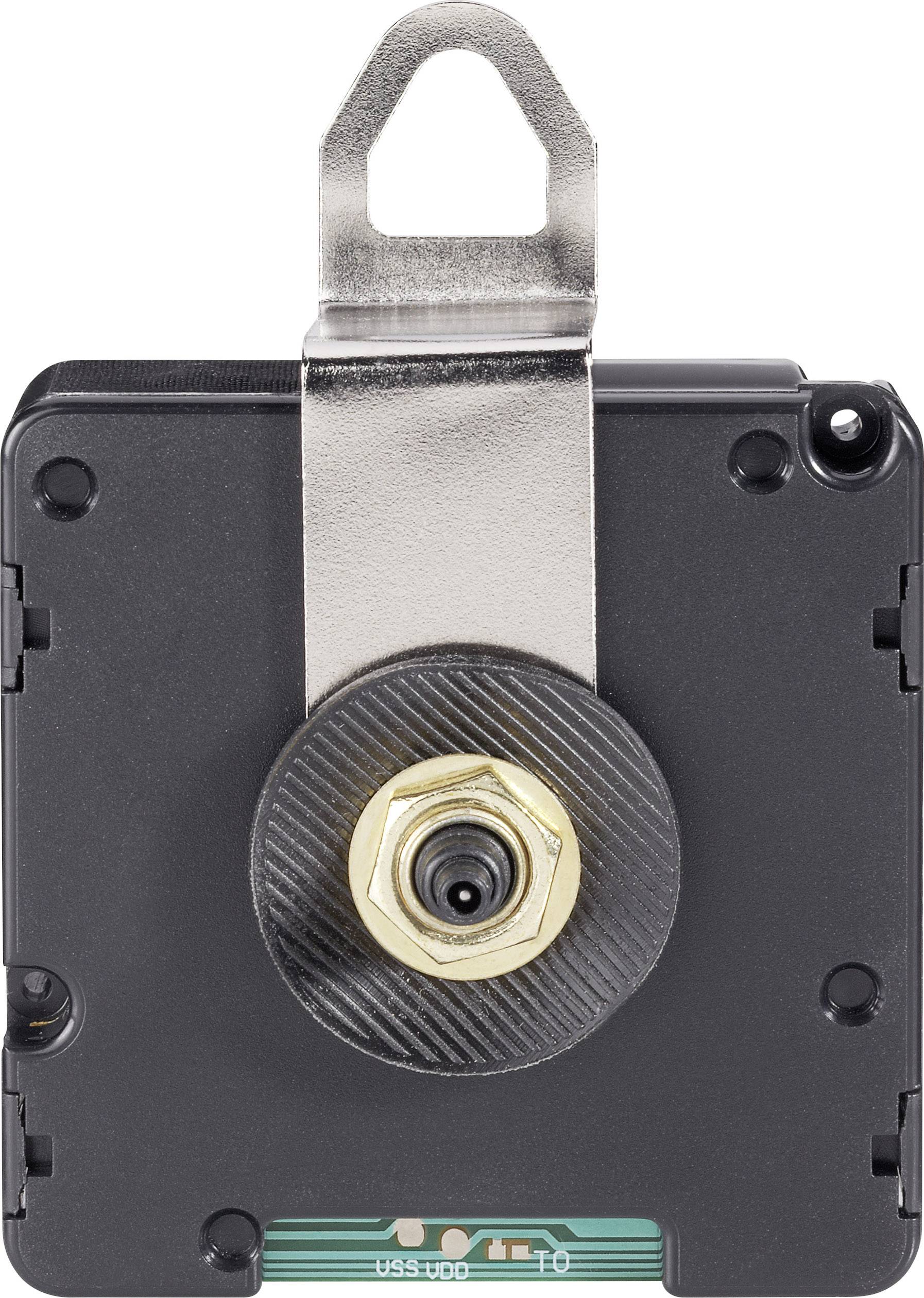 Óramű hátulnézete arany rögzítőmechanizmussal és USB-csatlakozóval.