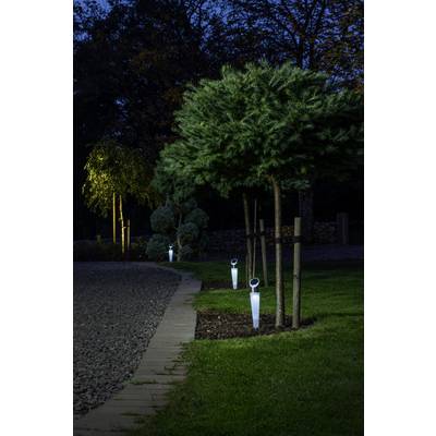 Konstsmide Napelemes kerti fényszóró  Assisi 7810-000  2 részes készlet LED 2 W RGBW Fehér