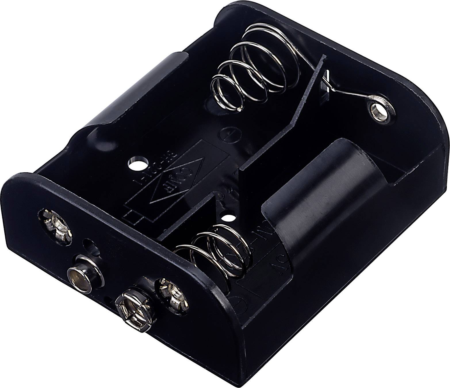 Elemtartó bébi elemhez 2x C, klipszes, TRU COMPONENTS BH-221B