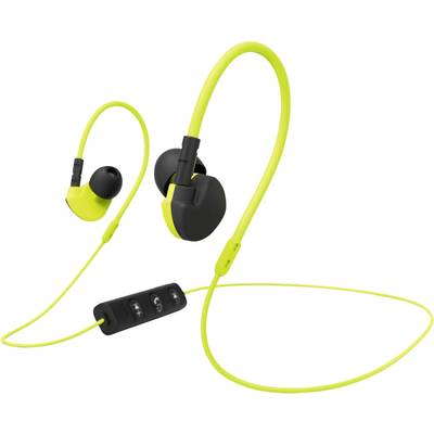 Hama Active BT Sport  In Ear fejhallgató Bluetooth®  Sárga  Headset, Hangerő szabályozás, Izzadásálló
