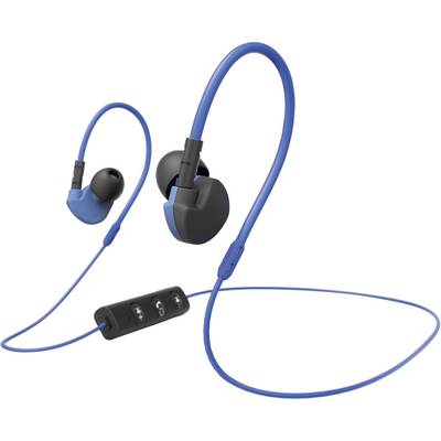 Hama Active BT Sport  In Ear fejhallgató Bluetooth®  Kék  Headset, Hangerő szabályozás, Izzadásálló