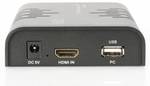 HDMI KVM Extender Etherneten keresztül - Adó és vevő készlet - Beleértve az audioátvitelet - USB egér és billentyűzet - Full HD 1080p @ 60 Hz - Fekete
