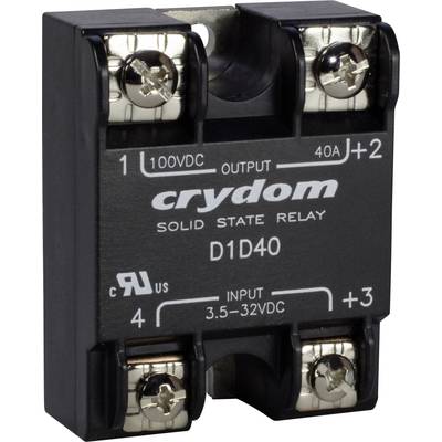 Elektronikus teljesítmény relé DC kimenettel 60 A 0-60 V/DC, Crydom D06D60