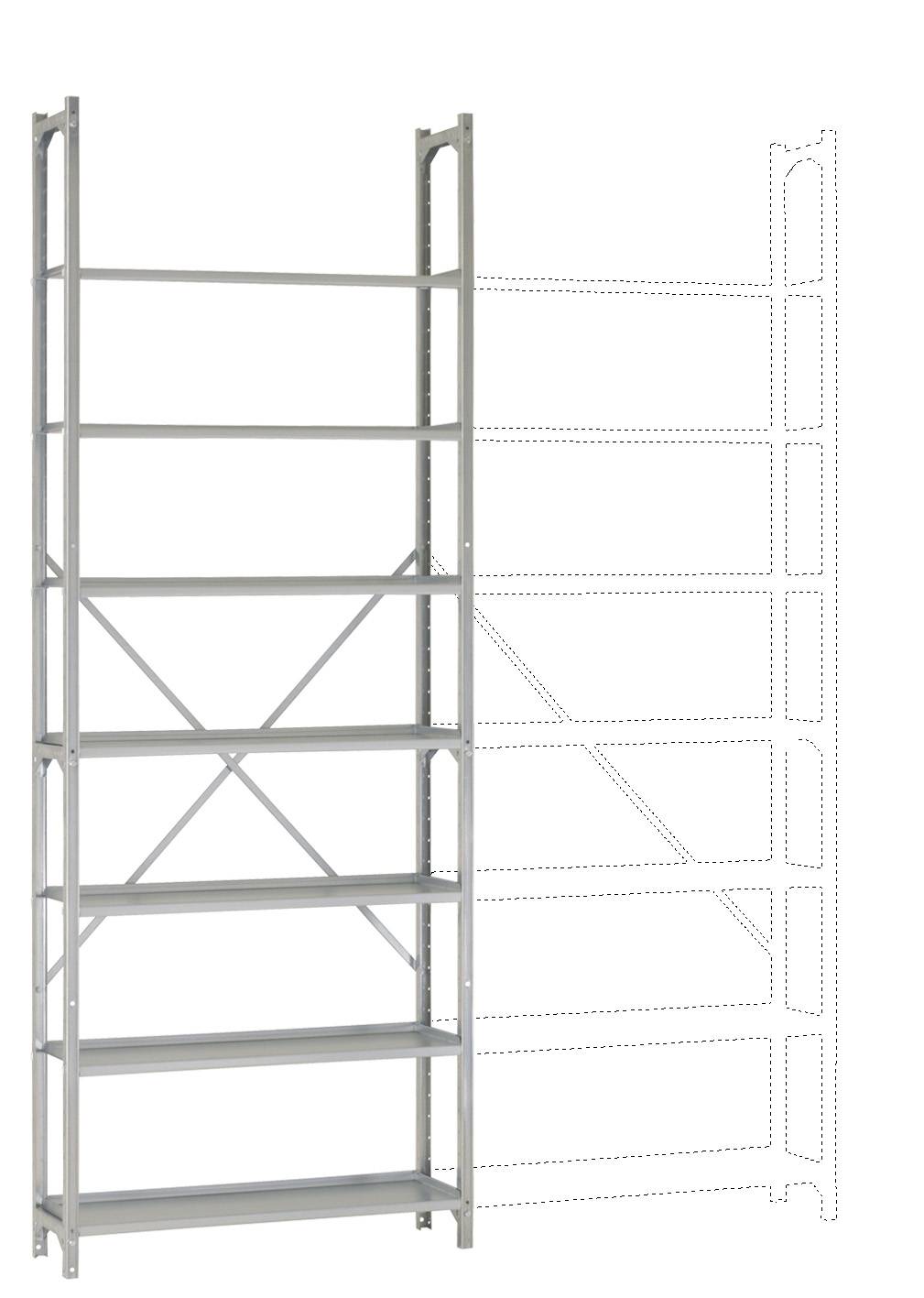 Manuflex RA2471 Raktári polc alapmodul (Sz x Ma x Mé) 900 x 2600 x 300 mm Ónozott