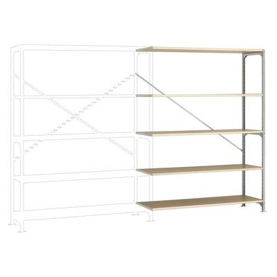 Manuflex RM2521 Polc ráépíthető modul 70 kg (Sz x Ma x Mé) 1470 x 2000 x 400 mm Acél Cinkezett Ónozott Fa padló