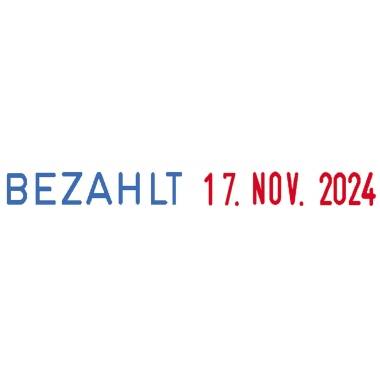 'KIFIZETVE 2024. NOV. 17.' kék és piros betűkkel fehér háttéren.