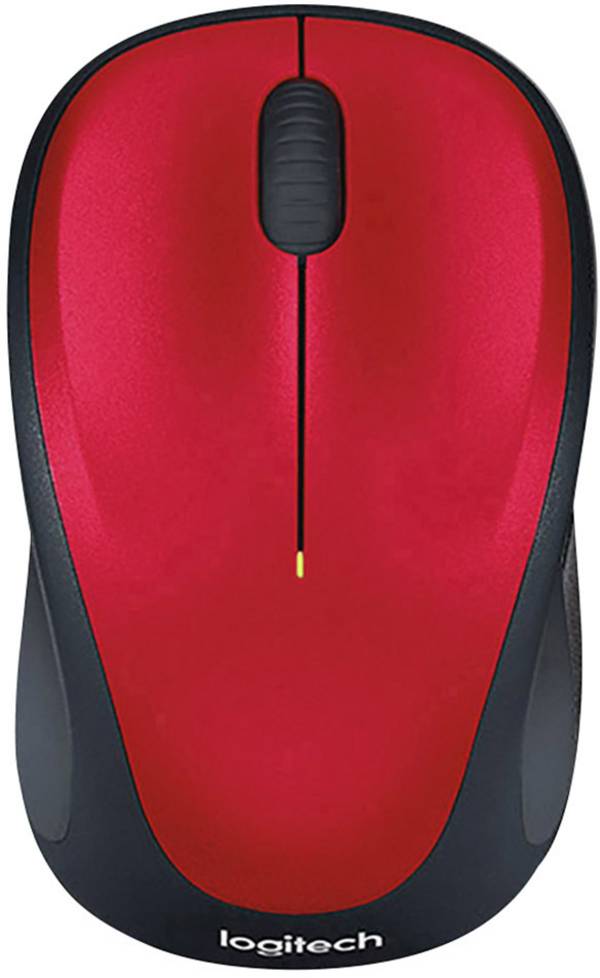 Logitech M235  WLAN egér Rádiójel vezérlésű   Optikai Piros/fekete 3 Gombok 1000 dpi