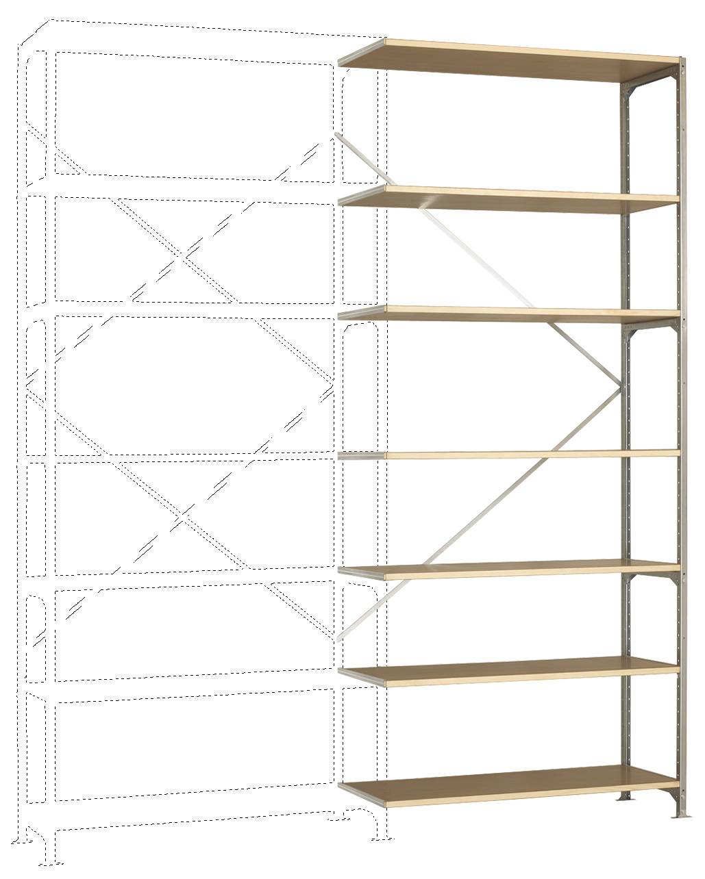 Manuflex RB2257 Polc ráépíthető modul 140 kg (Sz x Ma x Mé) 1.22 x 3 x 60 mm Acél Cinkezett Ónozott Fa padló