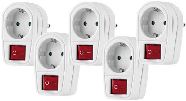 Renkforce RF-3422566 Kapcsolható köztes dugalj   2 pólusú Fehér