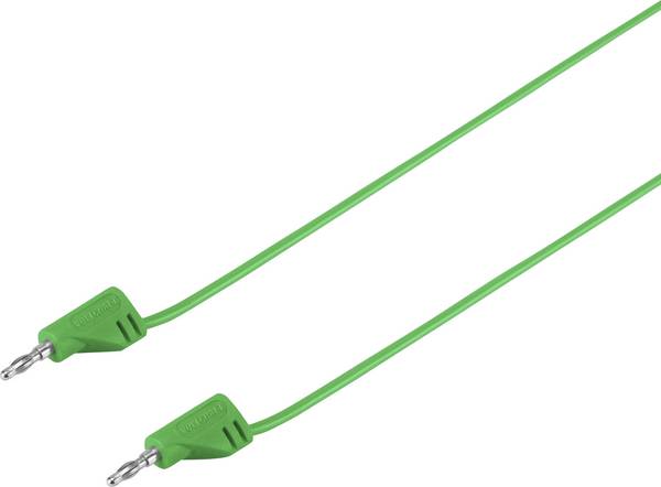 VOLTCRAFT MSB-200 Mérővezeték Lamellás dugó, 2 mm Lamellás dugó, 2 mm 30.00 cm Zöld 1 db