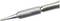Egy forrasztópáka hegyes, kúpos hegyű forrasztócsúcsa, amely alkalmas elektronikai alkatrészek precíz forrasztásához.
