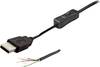 USB csatlakozókábel kapcsolóval Dugó, egyenes TC-2509038 TRU COMPONENTS Tartalom: 1 db