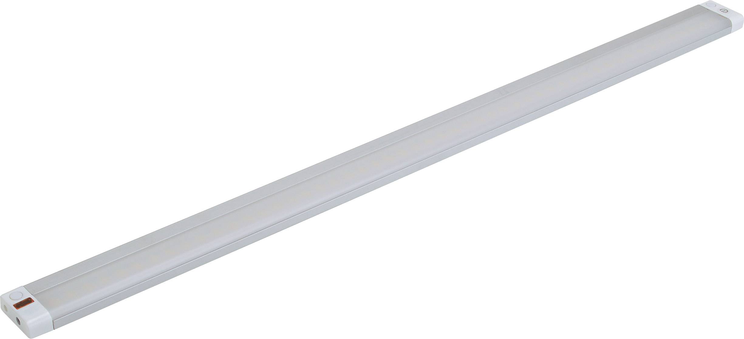 Fehér LED-fénysáv, téglalap alakú és hosszúkás. Ideális mennyezetre vagy falra szereléshez, egyenletes helyiségvilágítás céljára.