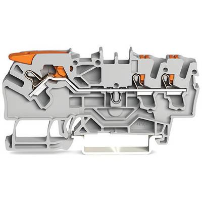 WAGO 2102-5301 Átmenő kapocs 5.20 mm Push-in kapocs Szürke 50 db