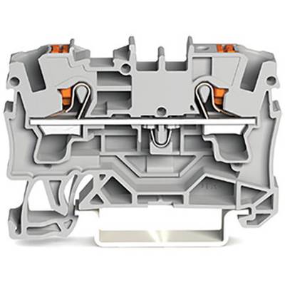 WAGO 2204-1201 Átmenő kapocs 6.20 mm Push-in kapocs Szürke 50 db