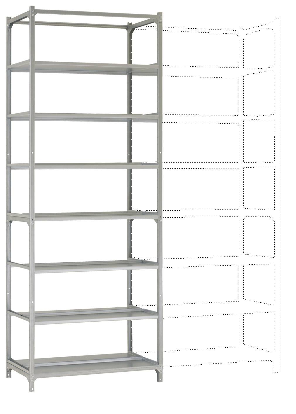 Manuflex RA2575 Raktári polc alapmodul (Sz x Ma x Mé) 90 x 2.6 x 60 mm Ónozott