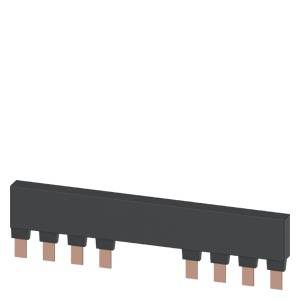 Fekete elektronikai alkatrész nyolc rézérintkezővel az alsó felületén, amelyet általában nyomtatott áramköri lapokon elektromos csatlakozásokhoz használnak.