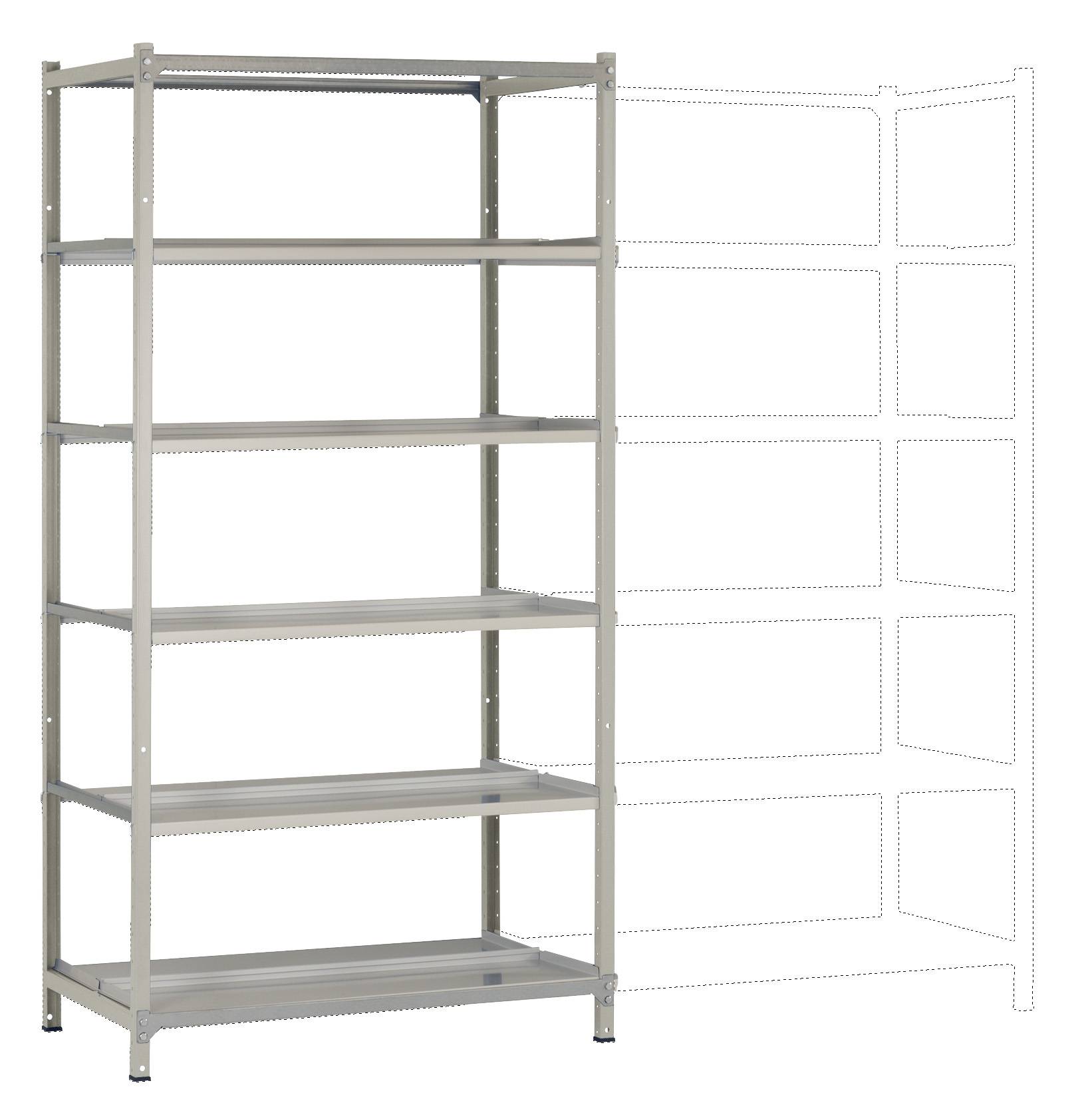 Manuflex RA3291.7035 Raktári polc alapmodul (Sz x Ma x Mé) 90 x 1.9 x 60 cm Élénk szürke (RAL 7035)