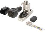 Digitus árnyékolt RJ45 csatlakozók, AWG 22-27, 10 Gb Ethernet, PoE +, porvédő