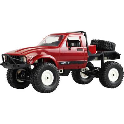 Amewi Pick-Up Truck Piros Brushed 1:16 RC modellautó Elektro Terepjáró 4WD RtR 2,4 GHz Akkuval és töltőkábellel