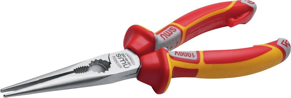 NWS 140-49-VDE-205 VDE Lapos kerek csőrű fogó Szerszámacél 205 mm