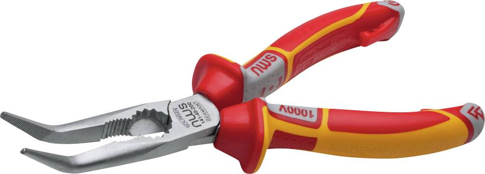 NWS 141-49-VDE-205 VDE Lapos kerek csőrű fogó Szerszámacél 205 mm