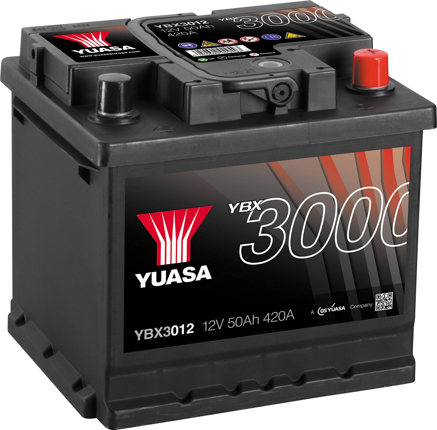 Yuasa SMF YBX3012 Autó akku 50 Ah Pólustípus: T1