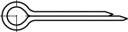 Sasszeg TOOLCRAFT DIN 94 A 4, méret: 2 x 32 mm 100 db