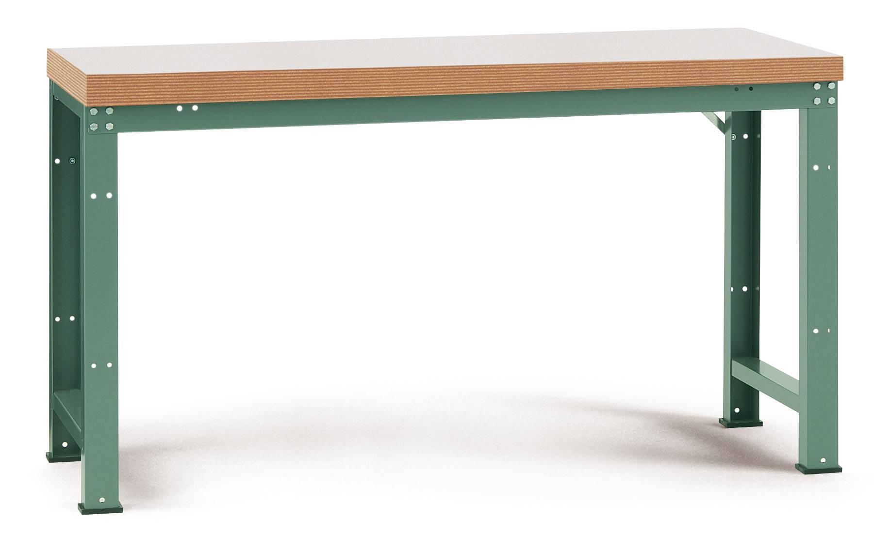 Manuflex WP3029.5021 Alapvető munkapad PROFI, 1750x700x840mm lemez műanyag világosszürke élsáv dekoráció multiplex RAL5021 vízkék (Sz x Ma x Mé) 1750 x 840 x