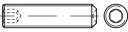 Menetes stift M6 12 mm rozsdamentes acél A1, A2 TOOLCRAFT TO-5371071 25 db