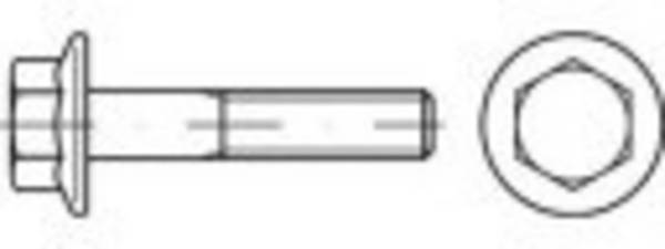 TOOLCRAFT TO-5374644 hatlapfejű csavar M6 10 mm külső hatlap DIN 6921 rozsdamentes acél A2 200 db