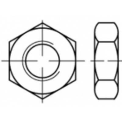 Hatlapú anya M16 ISO 4035 galvanikusan cinkezett acél 50 db TOOLCRAFT TO-5417136