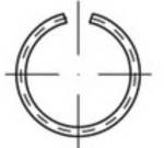 DIN 7993 rugós acél forma B kerek huzalos rögzítőgyűrűk lyukakhoz Méret: B 7