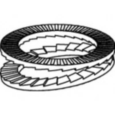Biztonsági csavar alátét 10 mm 88032 200 db TOOLCRAFT TO-5444076