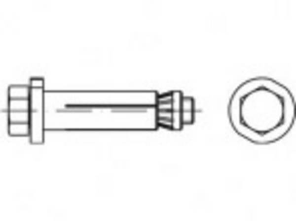 Alstertaler Schrauben & Präzisionsteile  Hollo-Bolt 90 mm Acél, tűzihorganyzott  820310200200090 1 db