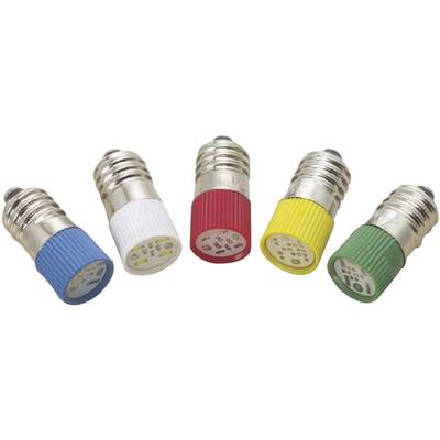 LED izzó, E10, 24-28 V, piros, T10 E10 Multi 4Chips Flat Lamp, Barthelme 70113306