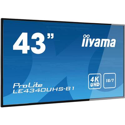 Iiyama ProLite LE4340UHS LED monitor (felújított)  EEK G (A - G) 108 cm (42.5 coll) 3840 x 2160 pixel 16:9 8 ms DVI, HDM