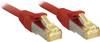 LINDY 47297 RJ45 Hálózati kábel, patchkábel CAT 6a S/FTP 7.50 m Piros Védővel 1 db