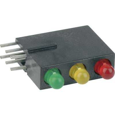3 részes LED építőelem, 3 mm piros/sárga/zöld, THT, Mentor 1881.8720
