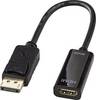 LINDY 41718 HDMI Átalakító kábel [1x DisplayPort dugó - 1x HDMI alj] Fekete 4K UHD 20.00 cm