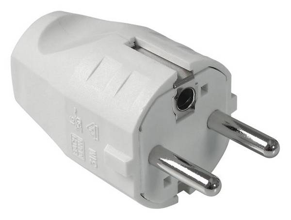 Bachmann 910.200 Védőérintkezős dugó Műanyag  250 V Fehér IP20, IP44