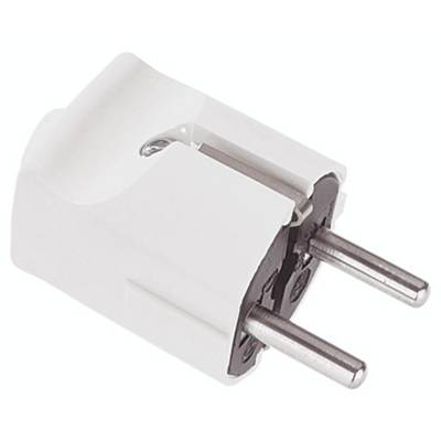 Fehér európai adapter dugó két kerek érintkezővel, alkalmas európai hálózati aljzatokba történő eszközcsatlakoztatásra.