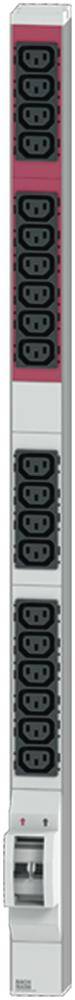 Bachmann 800.0119 19 inch Stekkerdoos voor patchkast 1 HE Apparaatcontactdoos C13 10A Zilver