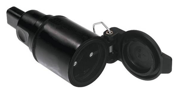 Bachmann 740.003 Védőérintkezős alj Gumi, Szilikon  250 V Fekete IP20